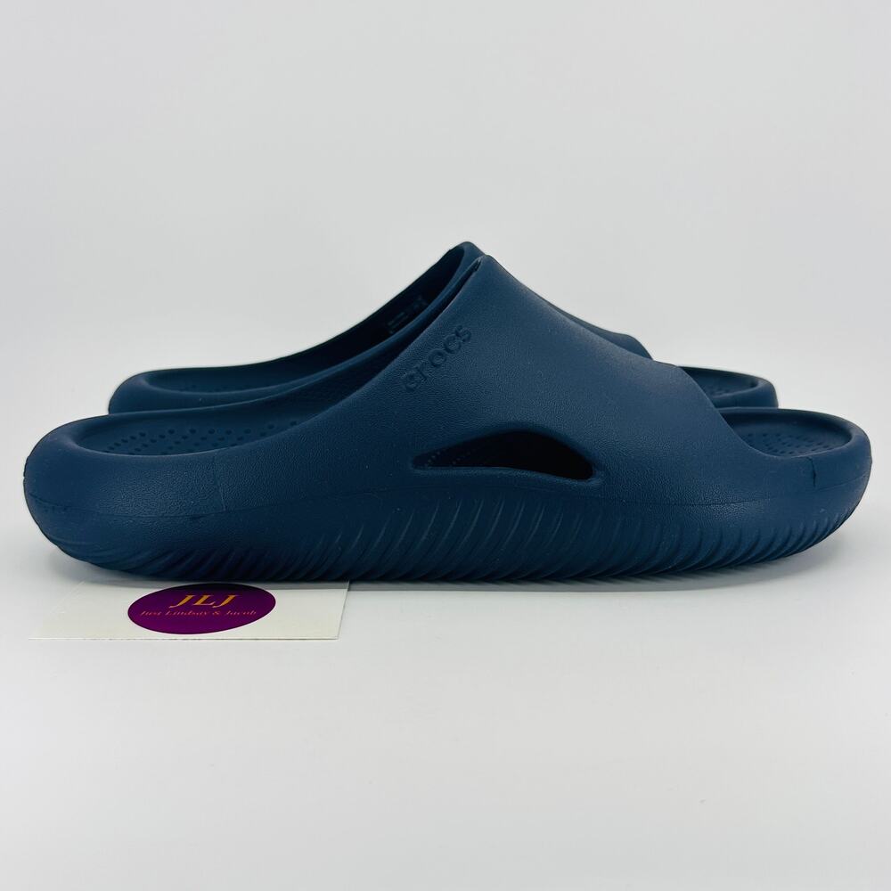 Crocs Men's Mellow Recovery Slide Sandals Navy Blue 208392 Size 10/ 12 Women's